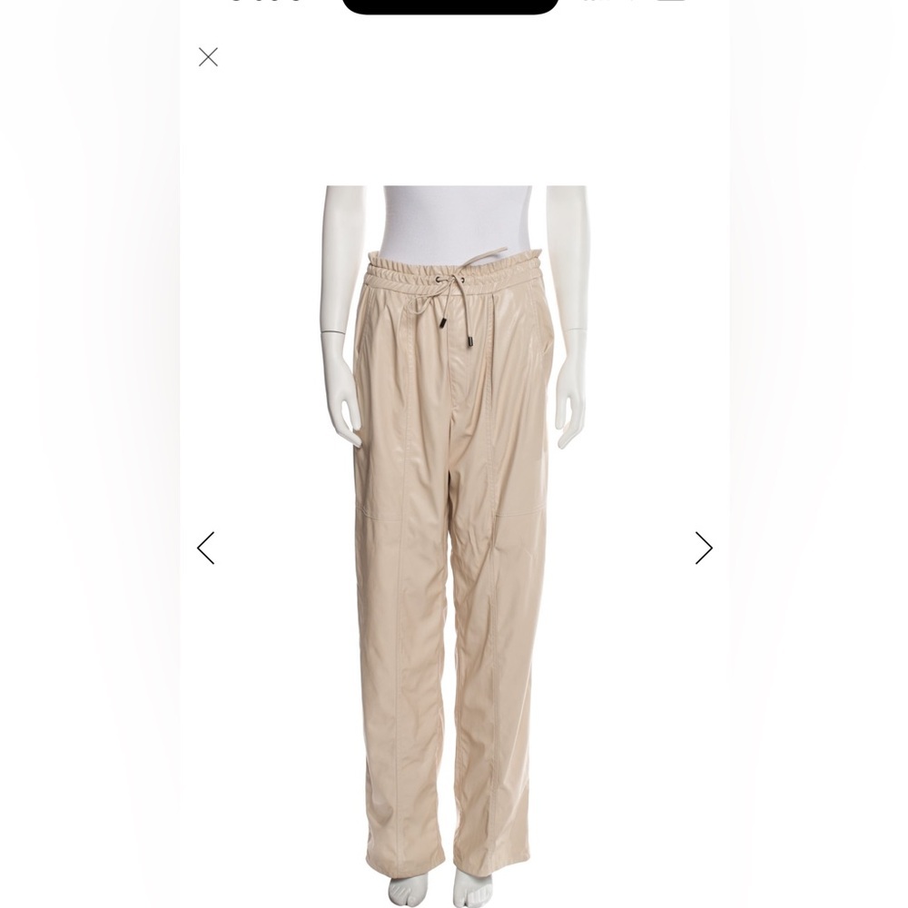 Isabel Marant “Brina” Faux leather Pants | Cream High-Waist | The Row, Nanushka - Picture 2 of 9
